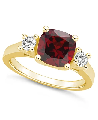 Macy's Garnet (2-3/4 ct. t.w.) and Diamond (1/3 Ring 14K Yellow Gold