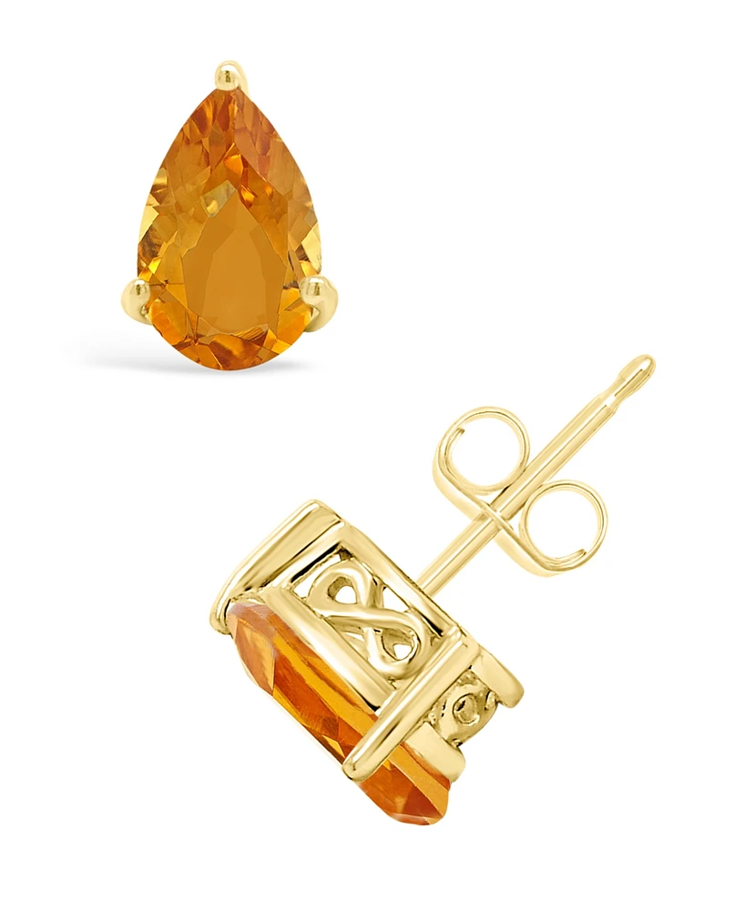 Macy's Citrine (1-3/4 ct. t.w.) Stud Earrings in 14K Gold