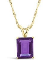 Macy's Amethyst (3-1/7 ct. t.w.) Pendant Necklace in 14K Gold