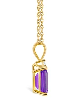 Amethyst (2-1/4 ct. t.w.) and Diamond Accent Pendant Necklace 14K White Gold or