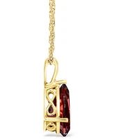 Macy's Garnet (3-1/3 ct. t.w.) Pendant Necklace in 14K Gold