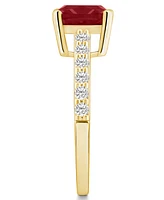 Macy's Garnet (2-3/4 Ct. T.w.) and Diamond (1/3 Ring 14K Yellow Gold