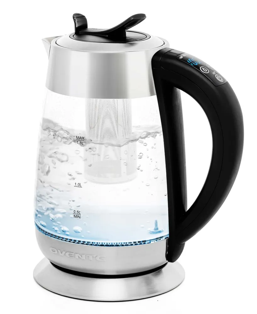 Ovente Glass Electric Tea Kettle 1.8 Liter Bisphenol A Free Cordless Body 1500 Watt, KG661S