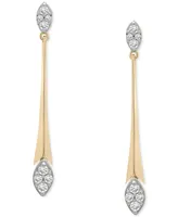 Wrapped in Love Diamond Elongated Drop Earrings (1/2 ct. t.w.) in 14k Gold, Created for Macy's