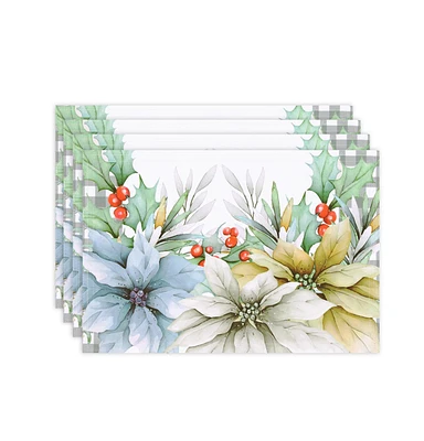 Laural Home Glad Tidings Set of 4 Placemats, 13" x 19" - Off