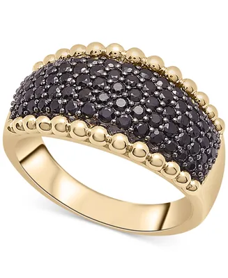 Wrapped in Love Black Diamond Bead Edge Ring (1 ct. t.w.) in 14k Gold, Created for Macy's