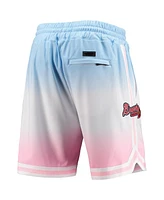 Men's Pro Standard Blue, Pink Atlanta Braves Team Logo Ombre Shorts