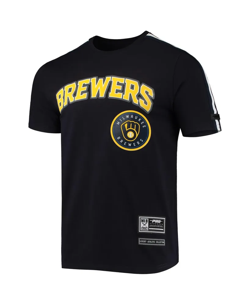 Men's Pro Standard Navy Milwaukee Brewers Taping T-shirt