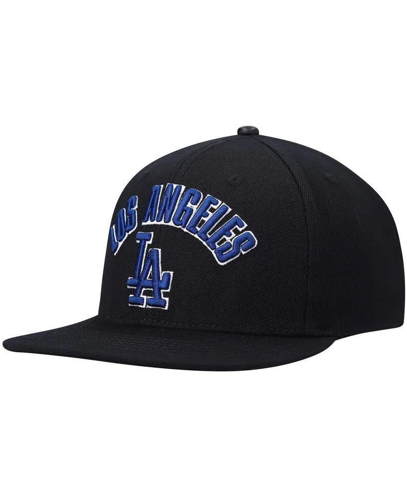 Men's Pro Standard Black Los Angeles Dodgers Stacked Logo Snapback Hat