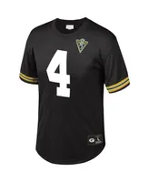 Men's Mitchell & Ness Brett Favre Black Green Bay Packers Retired Player Name and Number Mesh Top