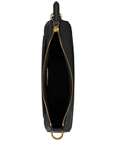 Lauren Ralph Women's Crosshatch Leather Medium Danni Shoulder Bag