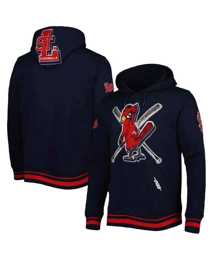 Men's Pro Standard Navy St. Louis Cardinals Mash Up Logo Pullover Hoodie