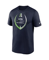 Men's Nike College Navy Seattle Seahawks Icon Legend Performance T-shirt