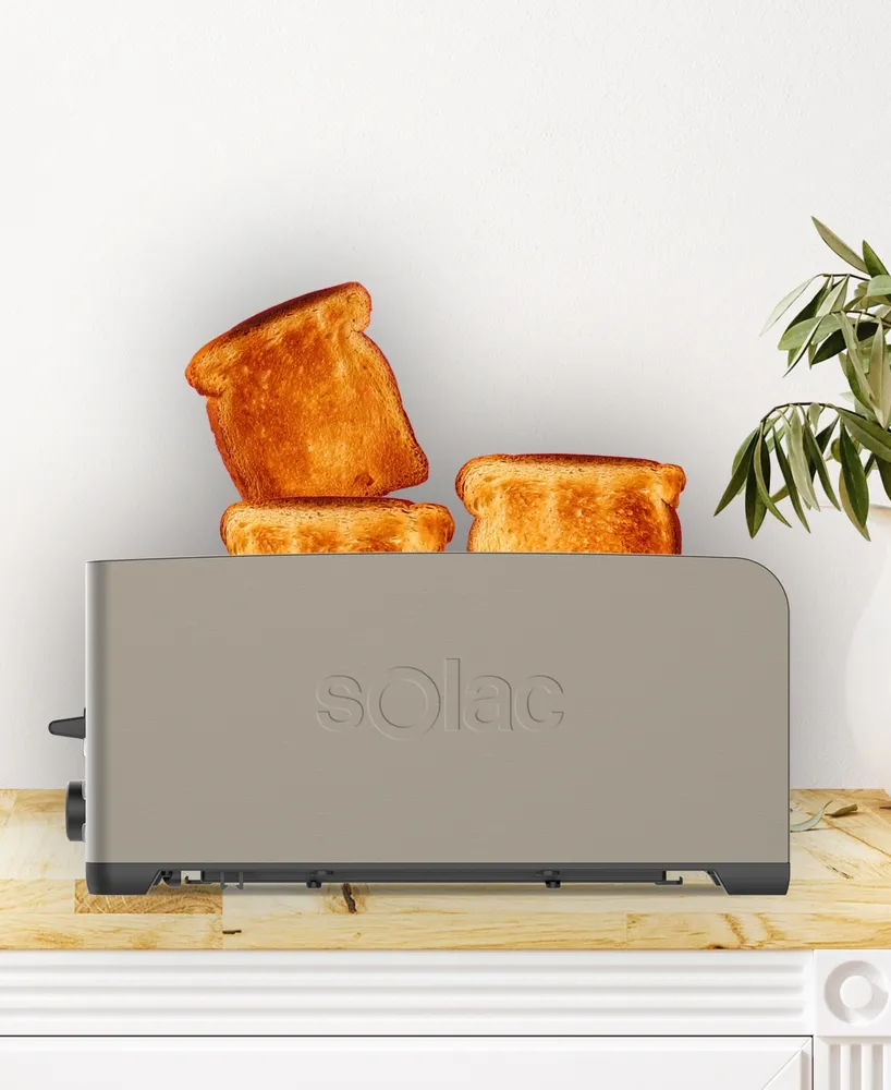 Solac My Toast Duplo Legend Stainless Steel 4-Slice Long Slot Toaster - Dark Brushed Stainless