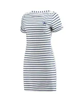 Women's Tommy Bahama White and Navy Dallas Cowboys Tri-Blend Jovanna Striped Dress