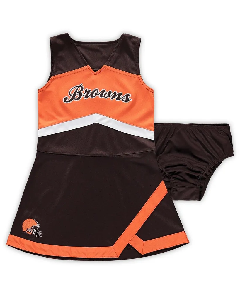 Cleveland Browns Girls Preschool Cheer Captain Jumper Dress - Brown