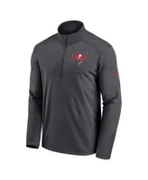 Men's Nike Anthracite Tampa Bay Buccaneers Logo Pacer Performance Half-Zip Jacket