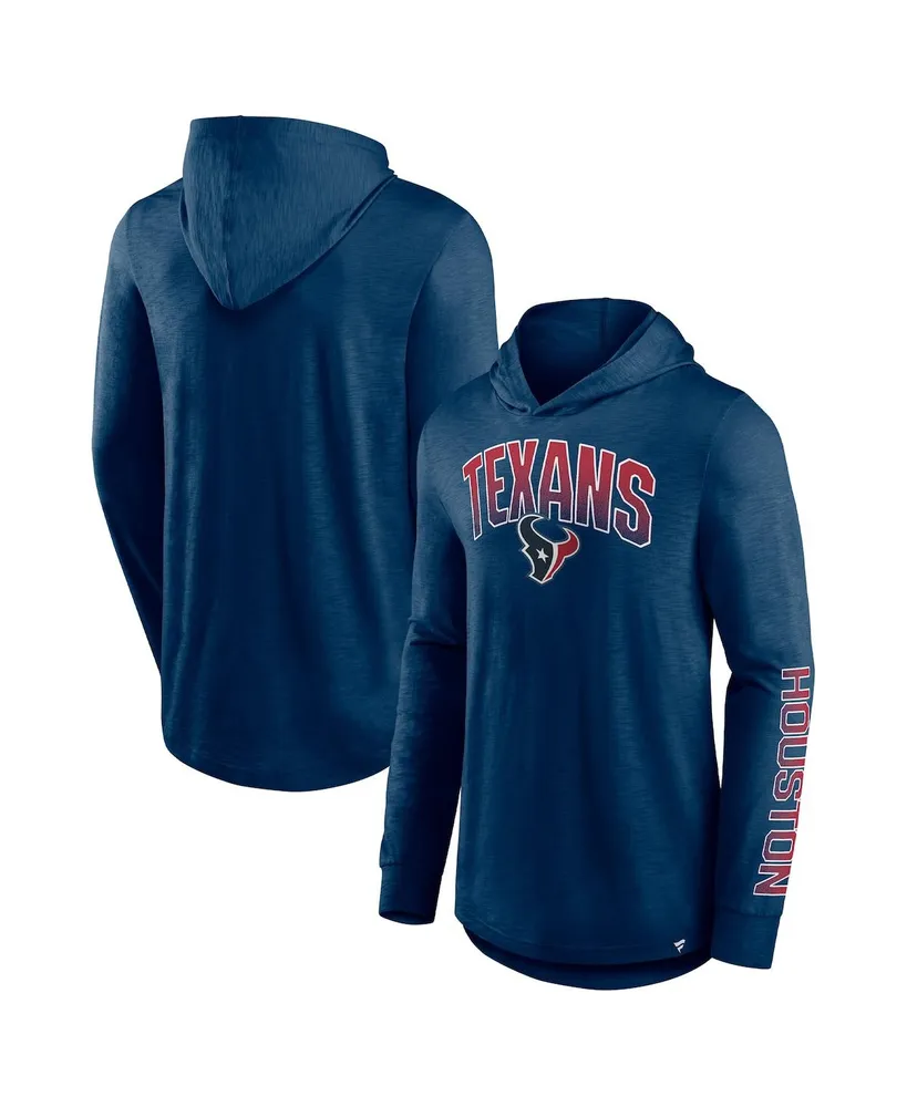 Men's Fanatics Navy Houston Texans Front Runner Pullover Hoodie