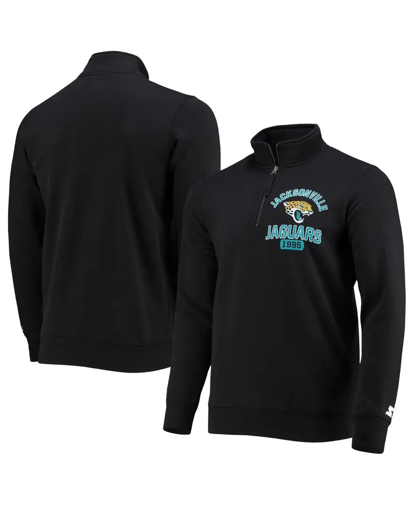 Men's Starter Black Jacksonville Jaguars Heisman Quarter-Zip Jacket