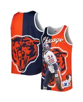 Men's Mitchell & Ness Walter Payton Navy, Orange Chicago Bears Retired Player Graphic Tank Top