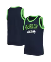 Big Boys College Navy Seattle Seahawks Striker Tank Top