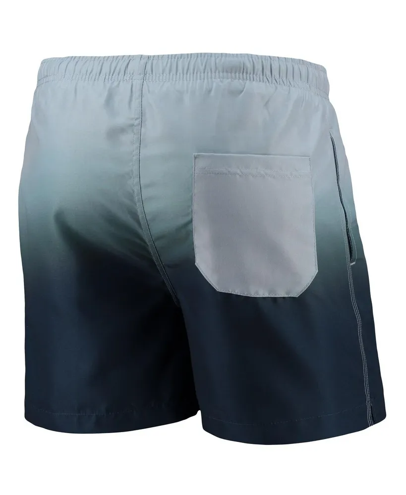 Men's Foco Gray and Navy Dallas Cowboys Dip-Dye Swim Shorts