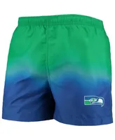 Men's Foco Royal Seattle Seahawks Retro Dip-Dye Swim Shorts