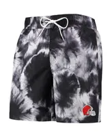 Men's G-iii Sports by Carl Banks Black Cleveland Browns Splash Volley Swim Shorts