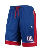 Men's Starter Royal, Red New York Giants Fan Favorite Fashion Shorts
