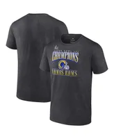 Men's Fanatics Heathered Charcoal Los Angeles Rams Super Bowl Lvi Champions Hometown Game Plan T-shirt