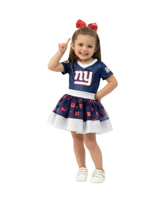 Toddler Girls Royal New York Giants Tutu Tailgate Game Day V-Neck Costume