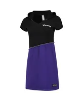 Women's Refried Apparel Black, Purple Minnesota Vikings Hooded Mini Dress
