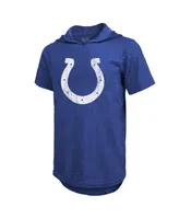 Men's Majestic Threads Matt Ryan Royal Indianapolis Colts Player Name & Number Short Sleeve Hoodie T-shirt