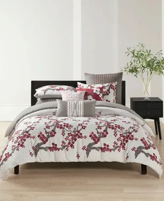 N Natori Cherry Blossom 3-Pc. Comforter Set