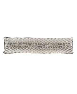 J Queen New York Luxembourg Bolster Decorative Pillow, 12" x 52" - Silver