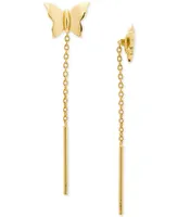 Giani Bernini Butterfly Threader Drop Earrings 18k Gold-Plated Sterling Silver, Created for Macy's (Also Silver)