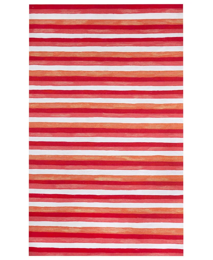 Liora Manne' Visions Ii Painted Stripes 8' x 10' Outdoor Area Rug