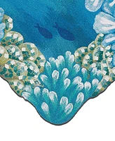 Liora Manne' Visions Iv Reef Border 5' x 8' Outdoor Area Rug