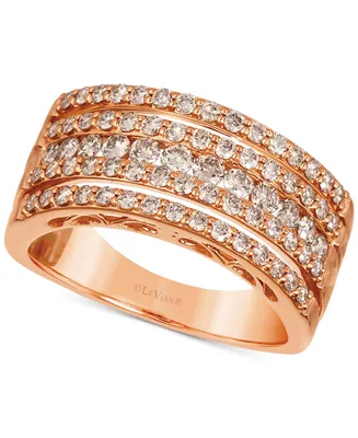 Le Vian Nude Diamond Multirow Statement Ring (1 ct. t.w.) in 14k Rose Gold