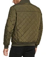 Calvin Klein Men's Quilted Baseball Jacket with Rib-Knit Trim