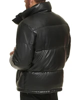 Calvin Klein Men's Faux Leather Classic Puffer Jacket