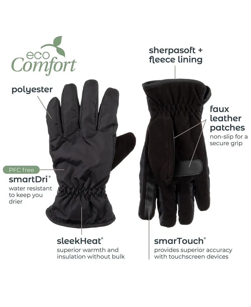Isotoner Signature Men's Insulated Water-Repellent Active Gloves