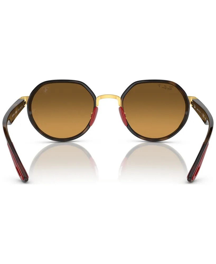 Ray-Ban RB3703M Scuderia Ferrari Collection 51 Unisex Polarized Sunglasses - Gold