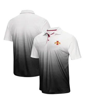 Men's Colosseum Gray Iowa State Cyclones Magic Team Logo Polo Shirt