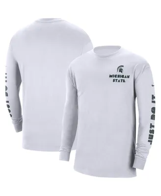Men's Nike White Michigan State Spartans Heritage Max 90 Long Sleeve T-shirt