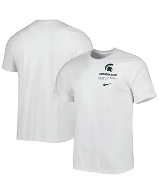 Men's Nike White Michigan State Spartans Team Practice Performance T-shirt
