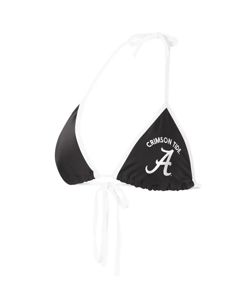 Women's G-iii 4Her by Carl Banks Black Alabama Crimson Tide Perfect Match Bikini Top