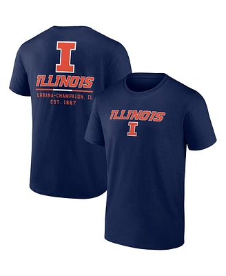 Men's Fanatics Navy Illinois Fighting Illini Game Day 2-Hit T-shirt