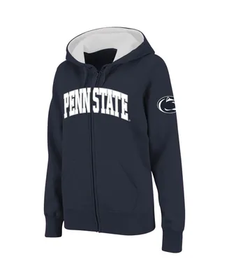 Women's Colosseum Navy Penn State Nittany Lions Arched Name Full-Zip Hoodie