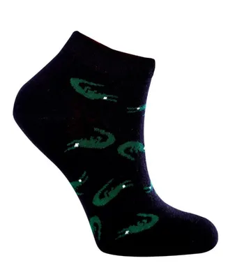 Love Sock Company Women's Alligator W-Cotton Novelty Ankle Socks with Seamless Toe, Pack of 1